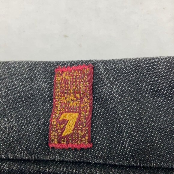 COPY - 7 For All Mankind Black Washed Flare Jeans 7FAM Mid Rise Women's Size 28 - Picture 12 of 15